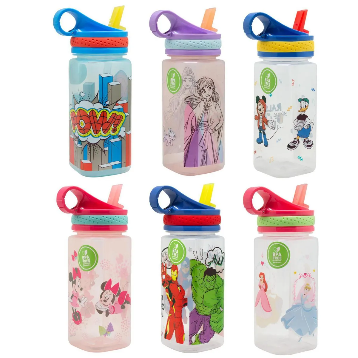 DISNEY - Botella Plástico 500 ml Multicolor