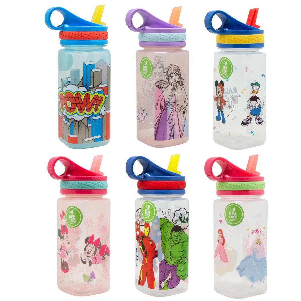 DISNEY - Botella Plástico 500 ml Multicolor