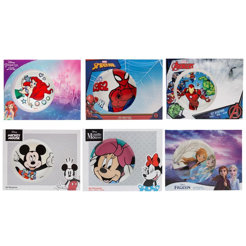 DISNEY - Set desayuno 3 piezas licencias