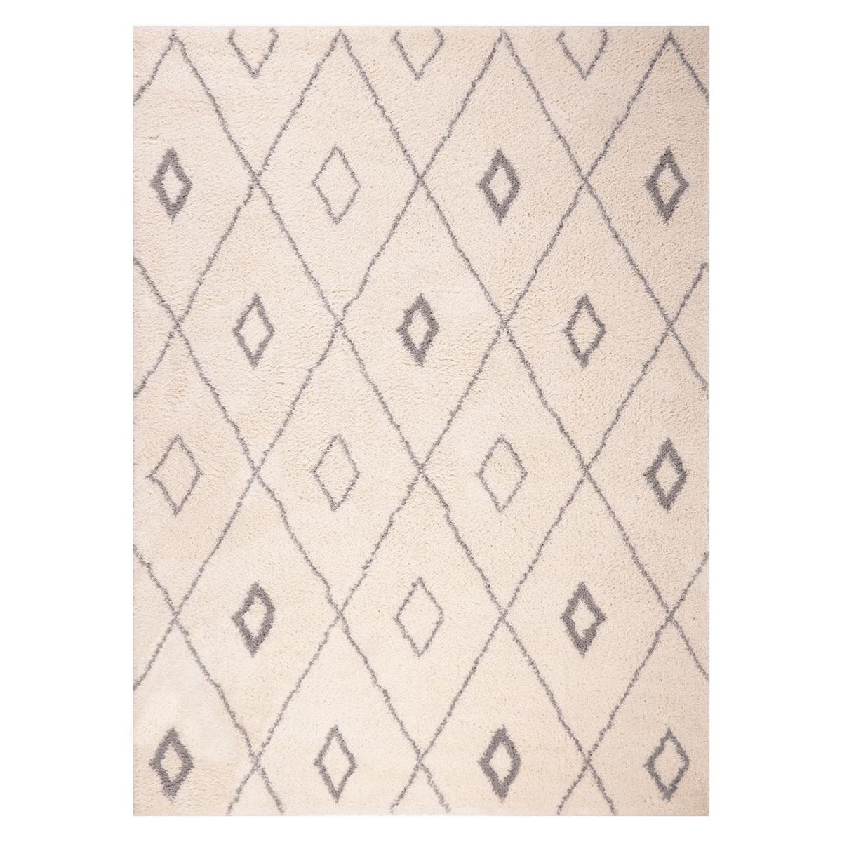 DIB - Alfombra Grande Mercury 190x290 cm Poliéster Blanco