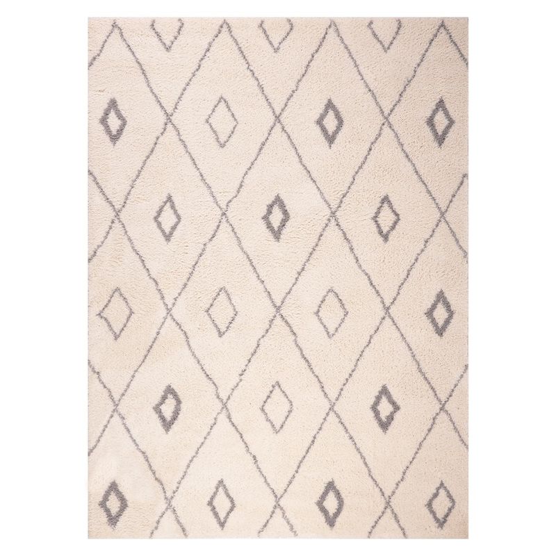 DIB - Alfombra Grande Mercury 190x290 cm Poliéster Blanco