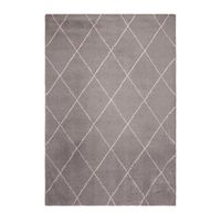 Alfombra Mercury 190x290 cm Poliéster Gris