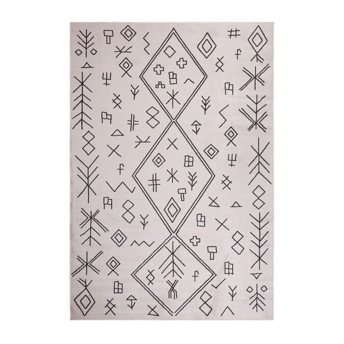 DIB - Alfombra Medina 160x230 cm Poliéster Gris