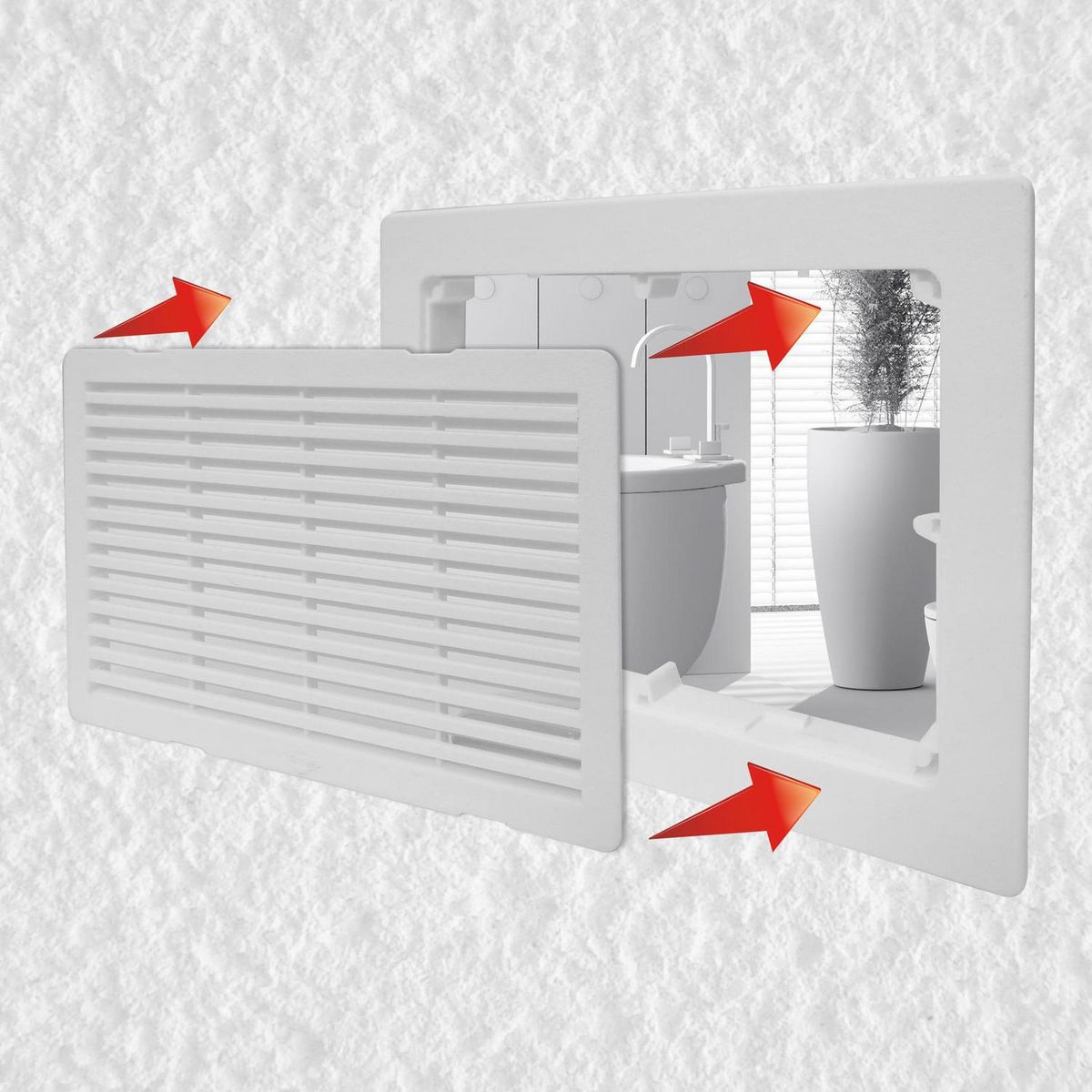 DVP - Celosía de ventilación Nova clip 15x23 cm blanco