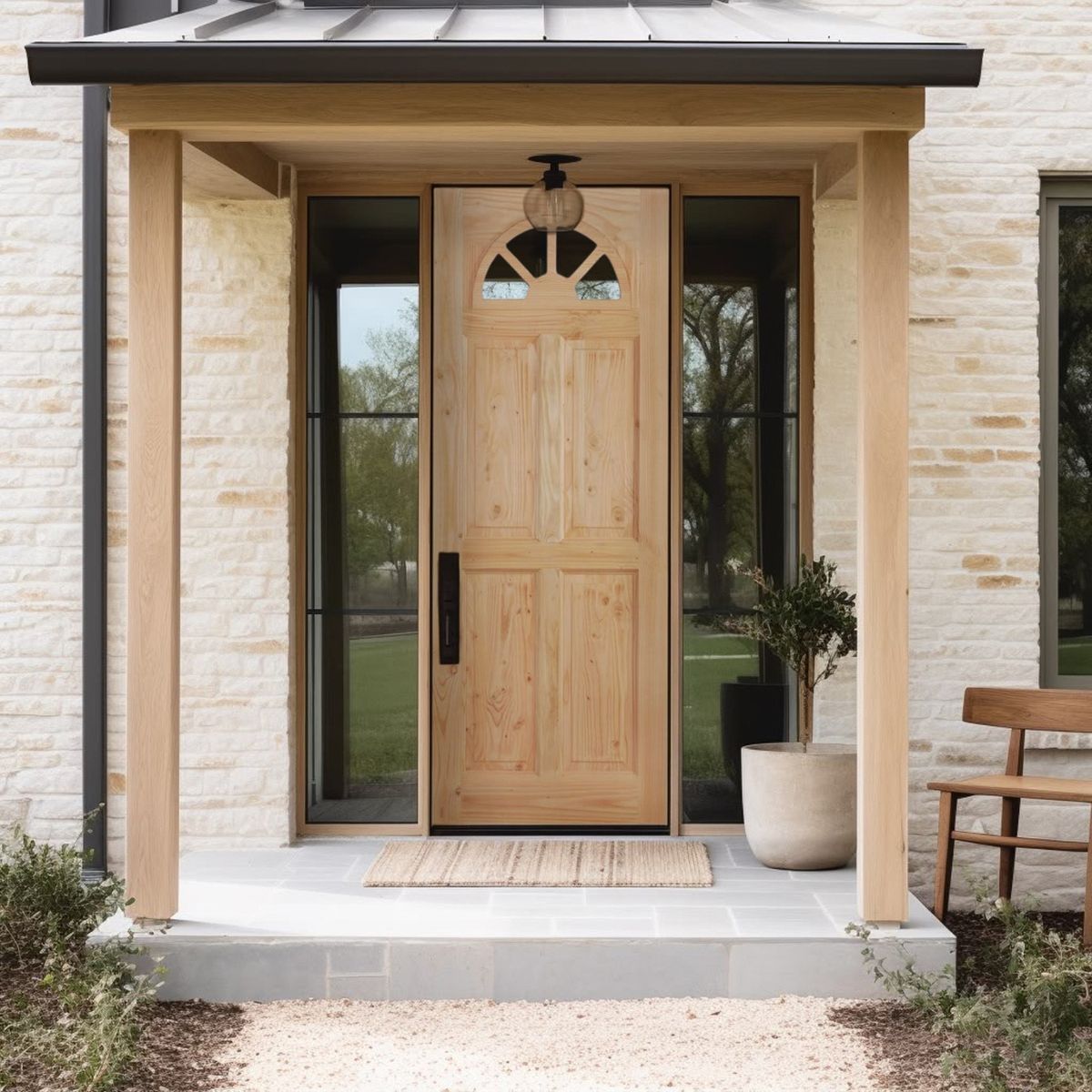 HOLZTEK - Puerta Exterior Pino Oregón Ibiza