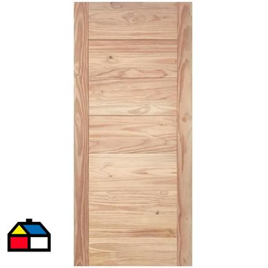 Puerta Exterior Pino Oregn 7 Paneles 85x200 cm