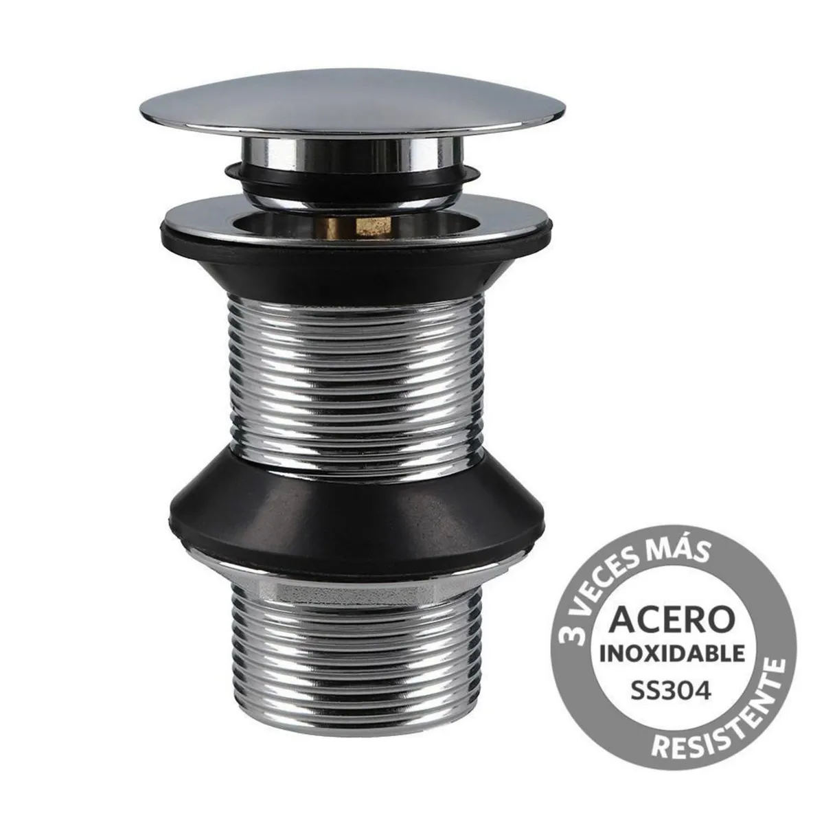 STRETTO - Desague Lavamanos SS304 Pop UP 1 1/4" s/Reb s/Cola