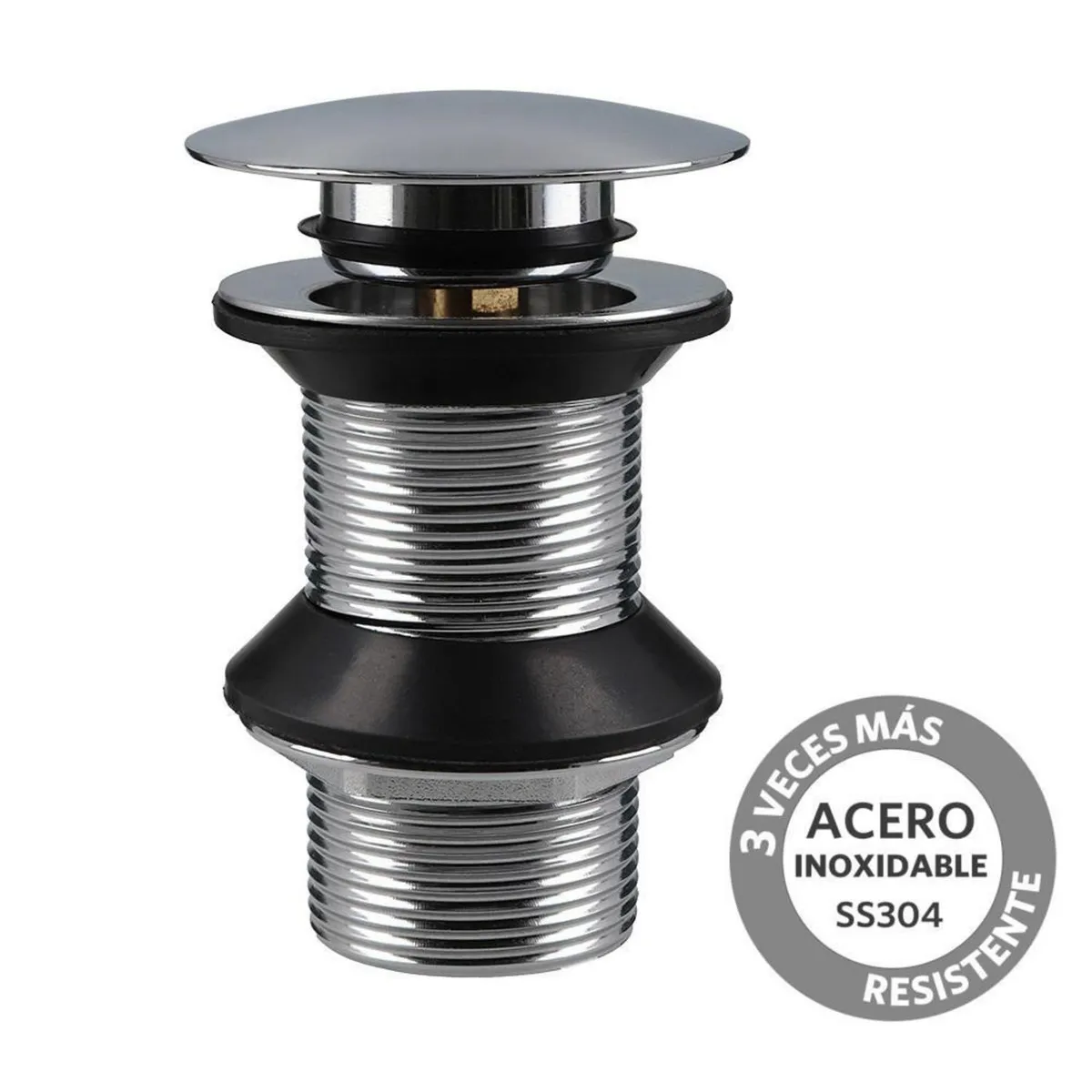 STRETTO - Desague Lavamanos SS304 Pop UP 1 1/4" s/Reb s/Cola