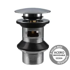 STRETTO - Desague Lavamanos SS304 Pop UP 1 1/4" c/Reb s/Cola