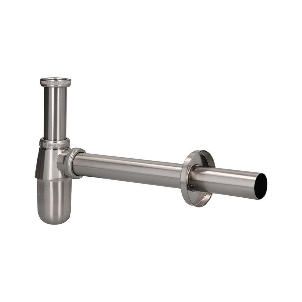 STRETTO - Sifon Lavamanos Satinado 1 1/4" con salida recta