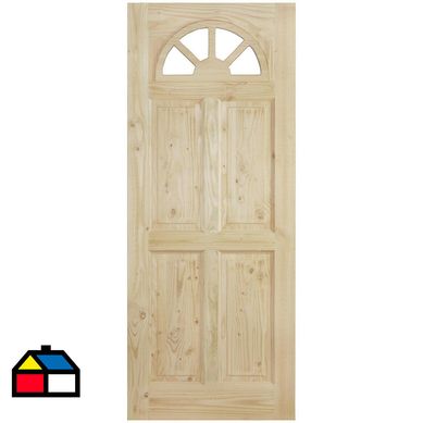 Puerta Exterior Pino Radiata Modelo Dakar 80x200