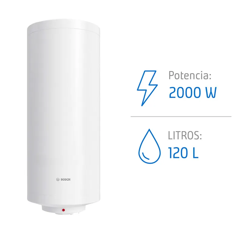 Termo Eléctrico 120 Litros 2000 W de Muro