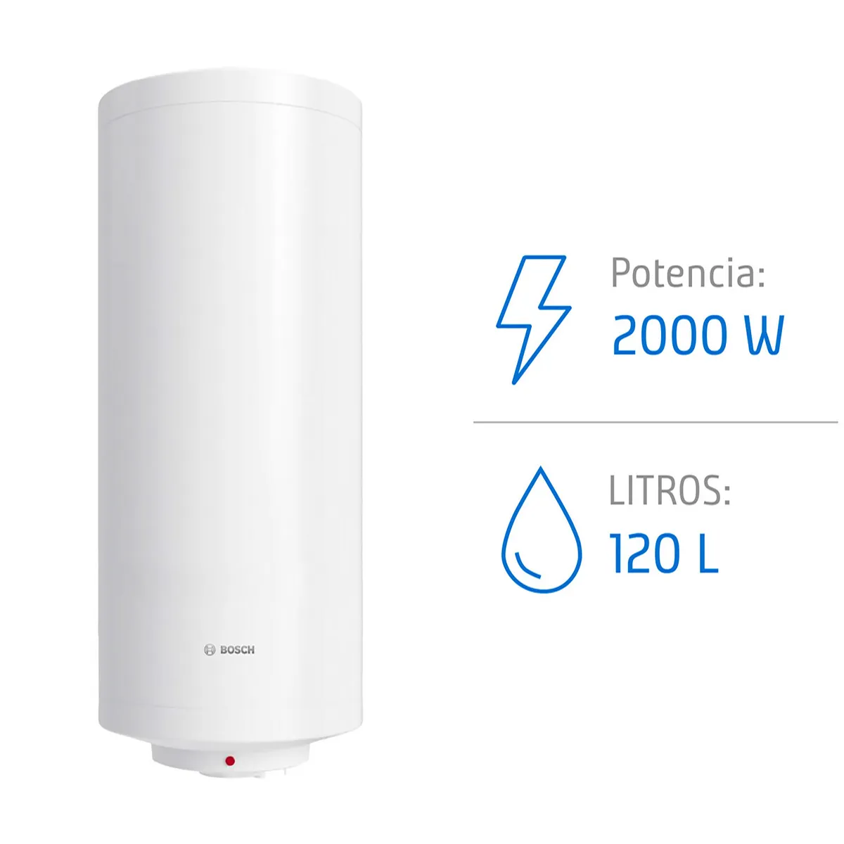 BOSCH - Termo Eléctrico 120 Litros 2000 W de Muro