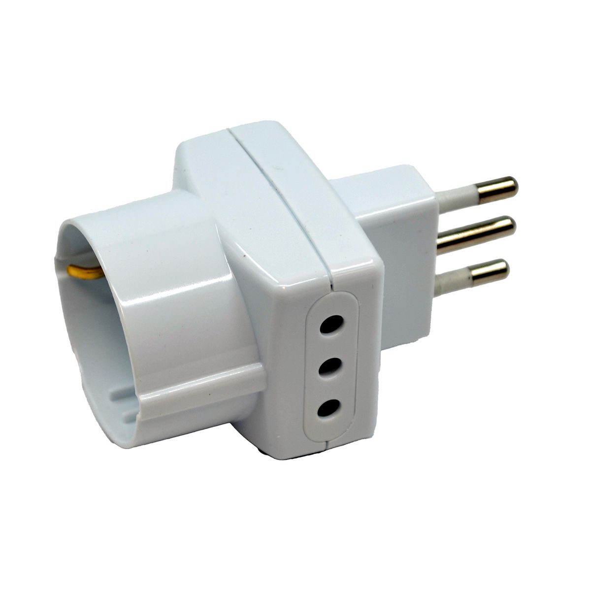 HALUX - Adaptador triple con schuko