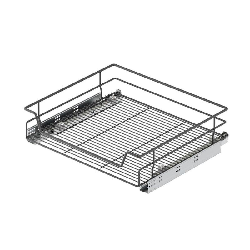 HBT - Cesta extracción total 40 cm cromo con cierre suave