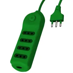 HALUX - Alargador 4 Toma(s) 1.5 m Verde