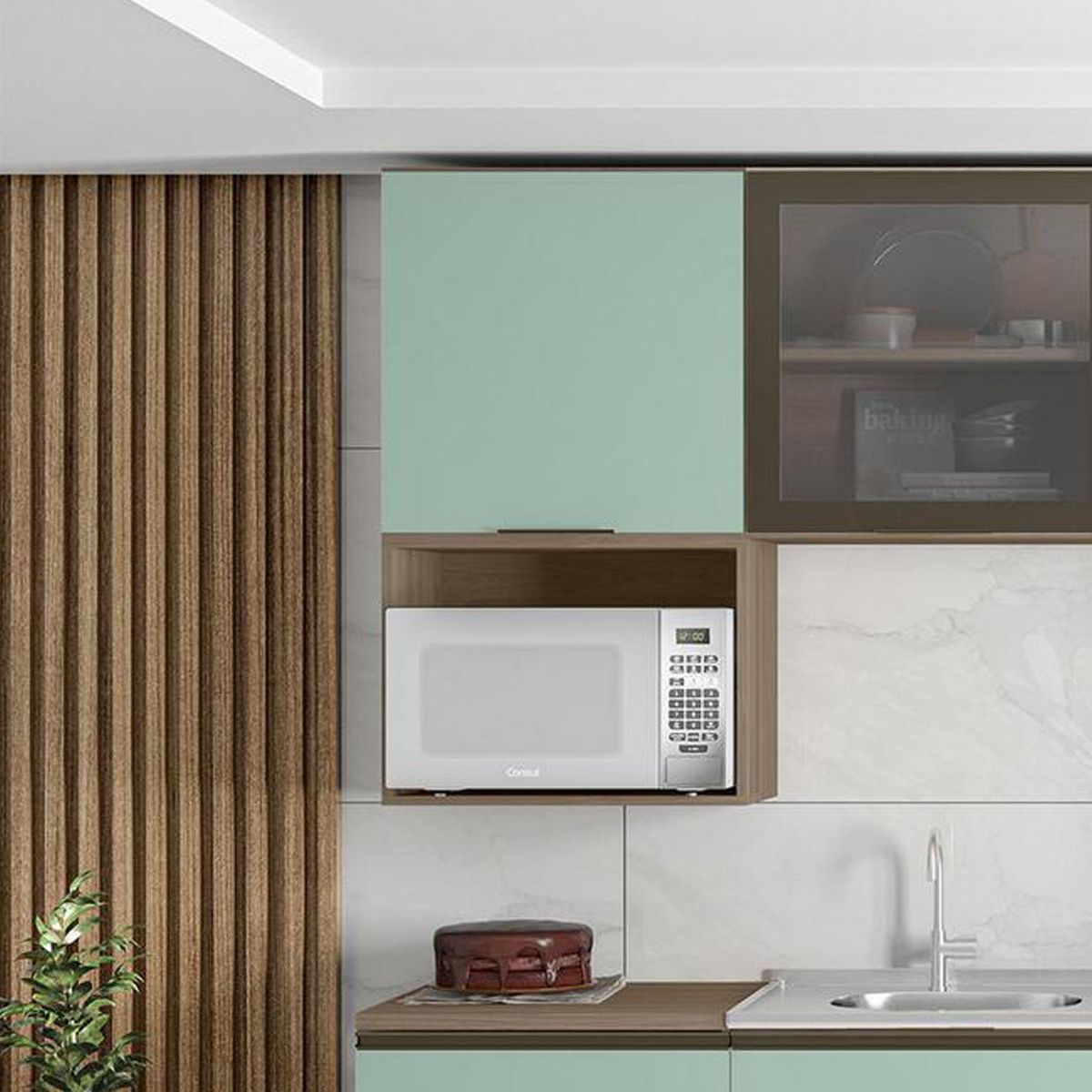 HOME MOBILI - Mueble Aereo 1 puerta Menta