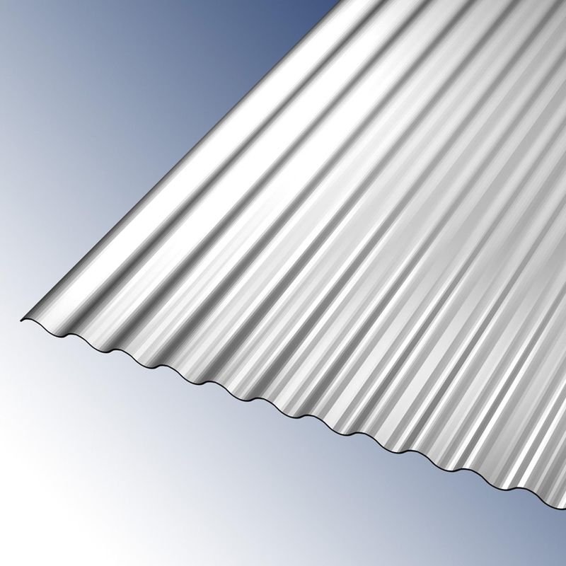 IMEL - Plancha revestimiento Zinc Acanalada 0.35 mm 85.1x300 cm Aluminizado