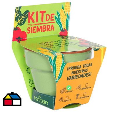 Pack maceta kony 8cm + semillas perejil
