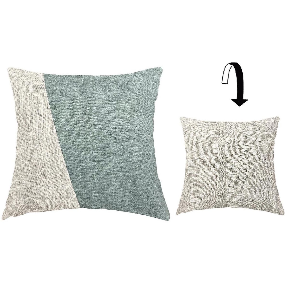 ATMOSPHERA HOME - Funda cojín patch aqua 45x45cm