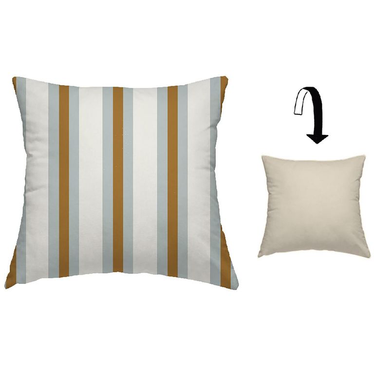 Funda cojín lineas ocre 45x45cm | Sodimac - Falabella