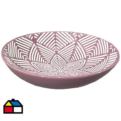 Plato hondo 20 cm Flor textura