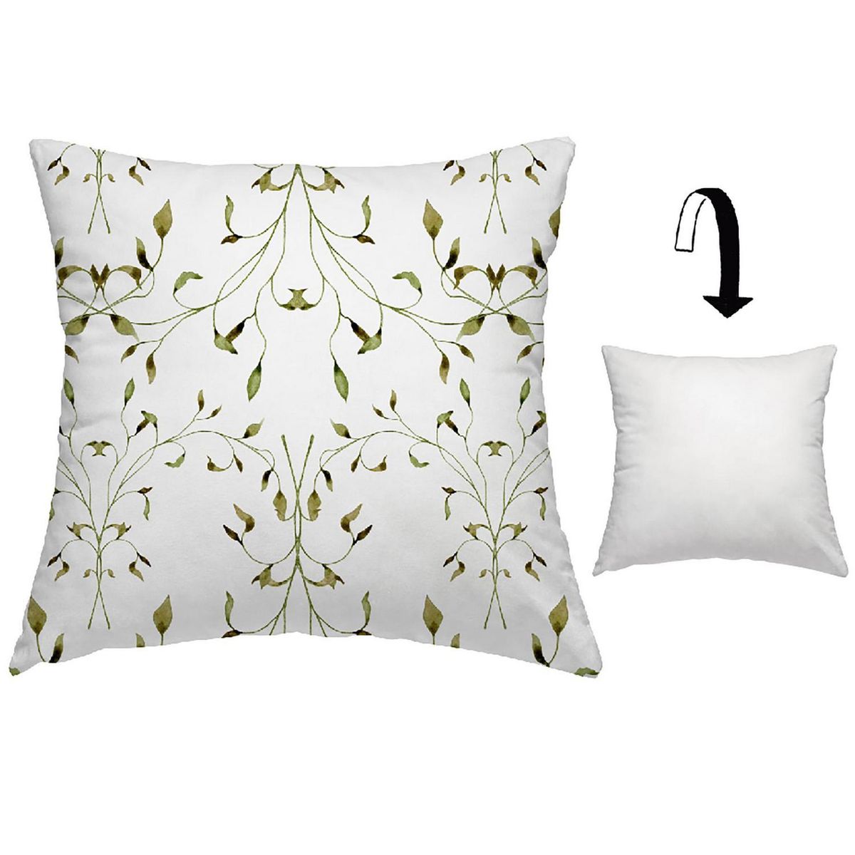 ATMOSPHERA HOME - Funda cojín ramas verdes 45x45cm