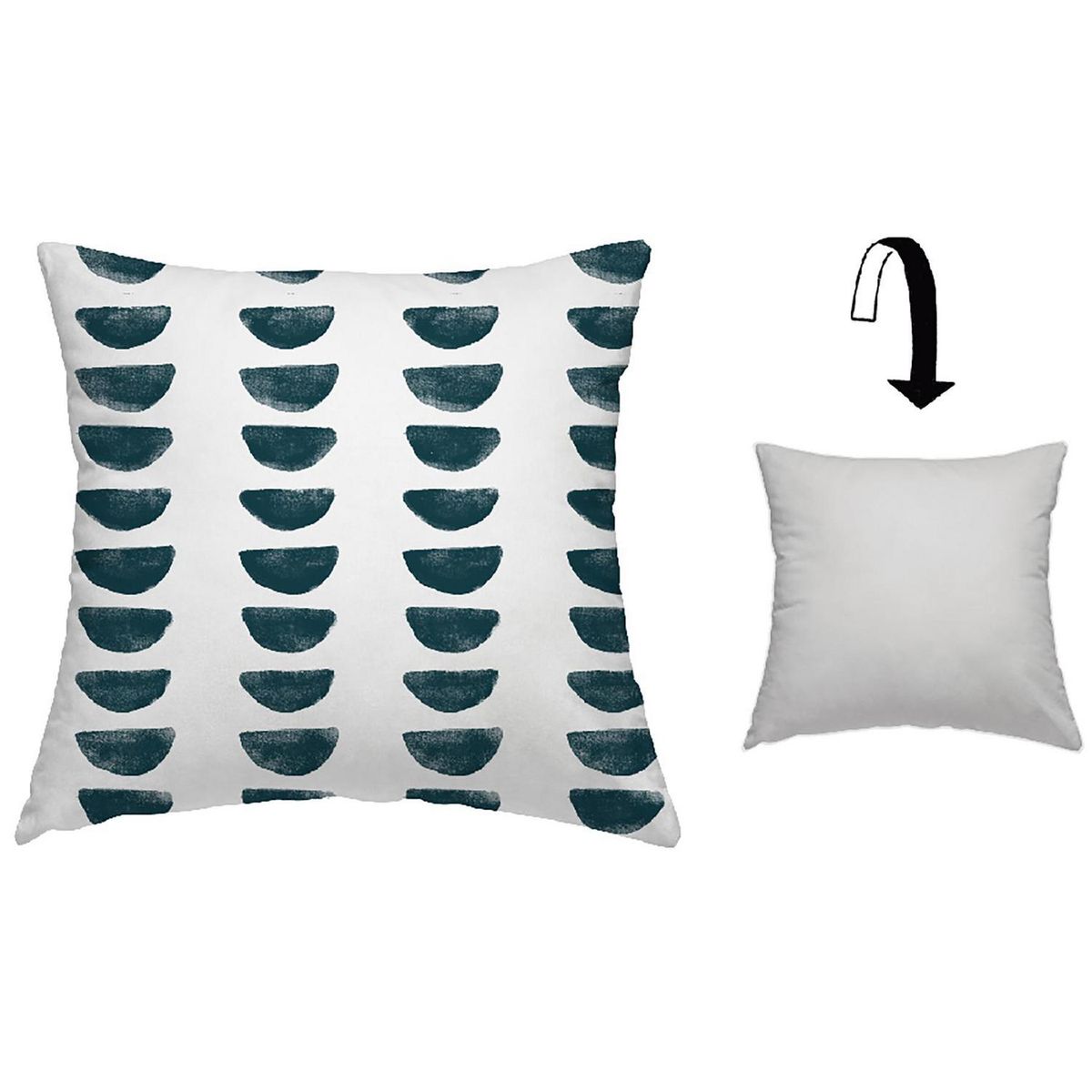 ATMOSPHERA HOME - Funda cojín media luna 60x60cm