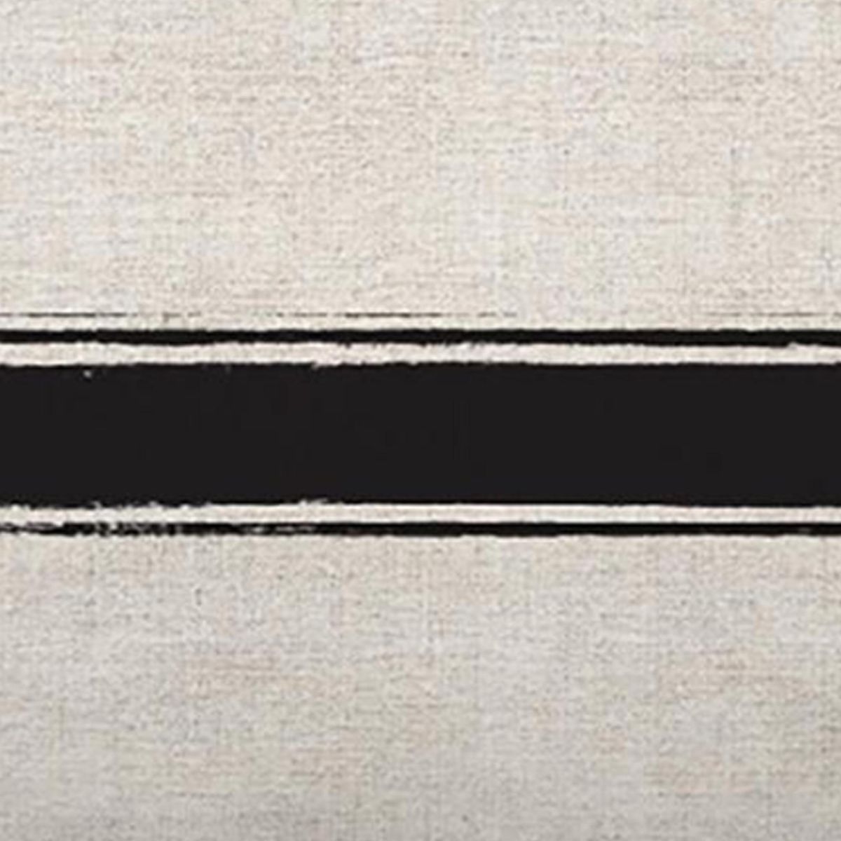 ATMOSPHERA HOME - Funda cojín franja negra 33x50cm
