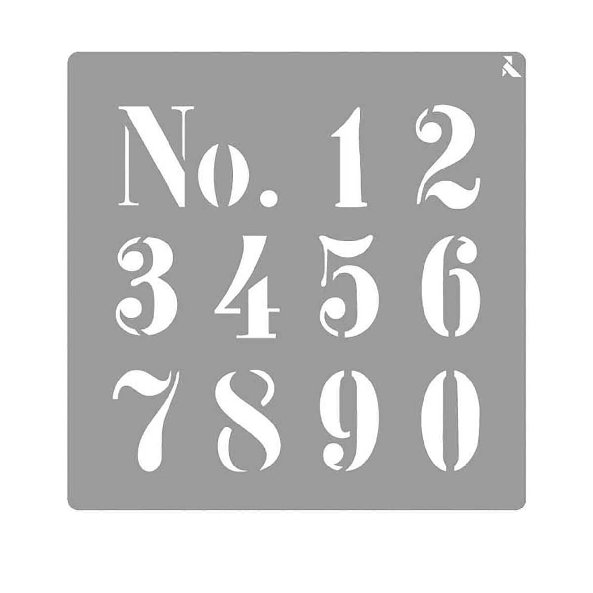 LA PAJARITA - Plantilla decorativa reutilizable stencil numbers 20x20