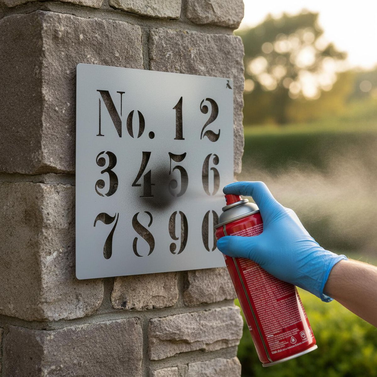 LA PAJARITA - Plantilla decorativa reutilizable stencil numbers 20x20