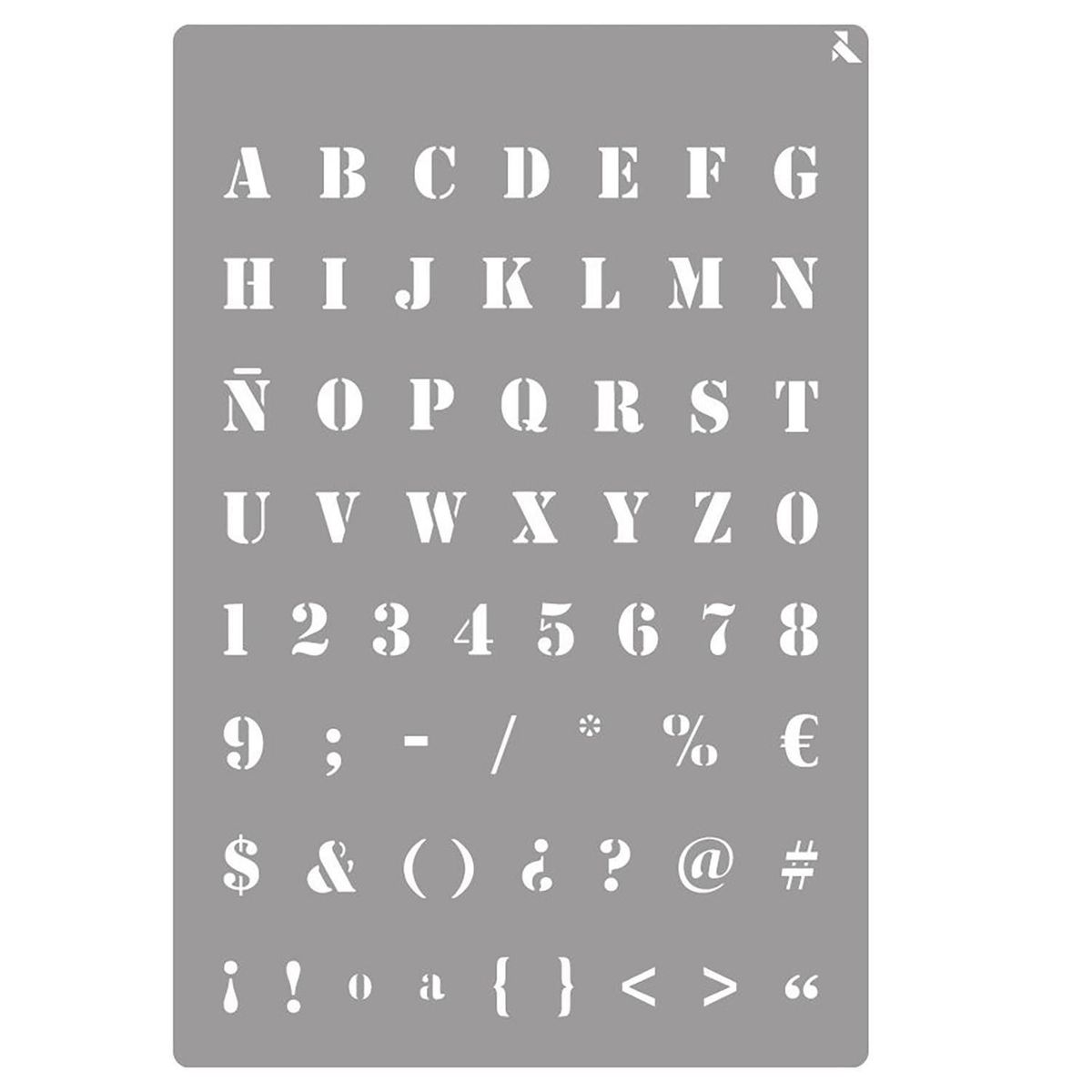 LA PAJARITA - Plantilla decorativa reutilizable stencil alphabet 20x30