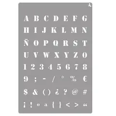 LA PAJARITA - Plantilla decorativa reutilizable stencil alphabet 20x30