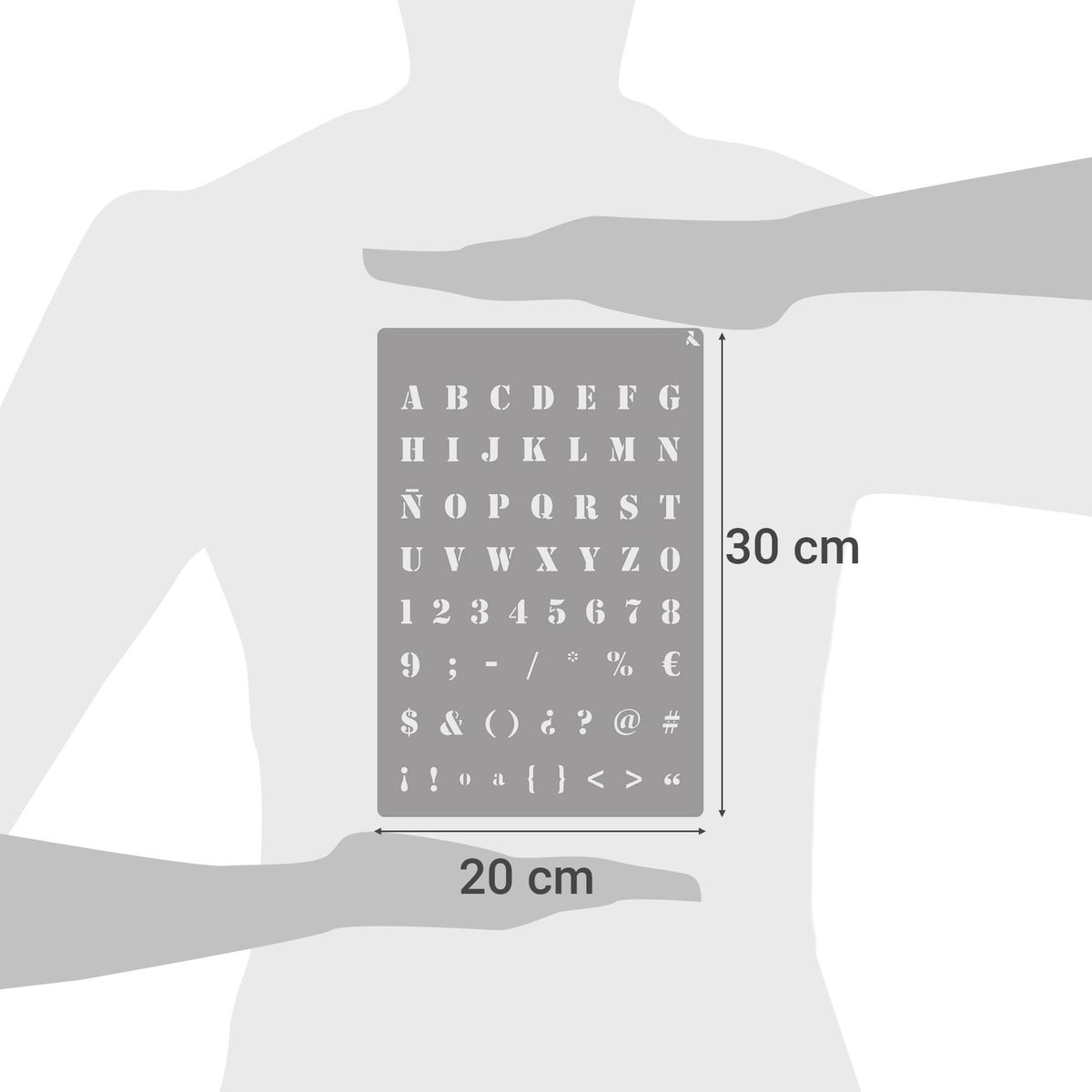 LA PAJARITA - Plantilla decorativa reutilizable stencil alphabet 20x30