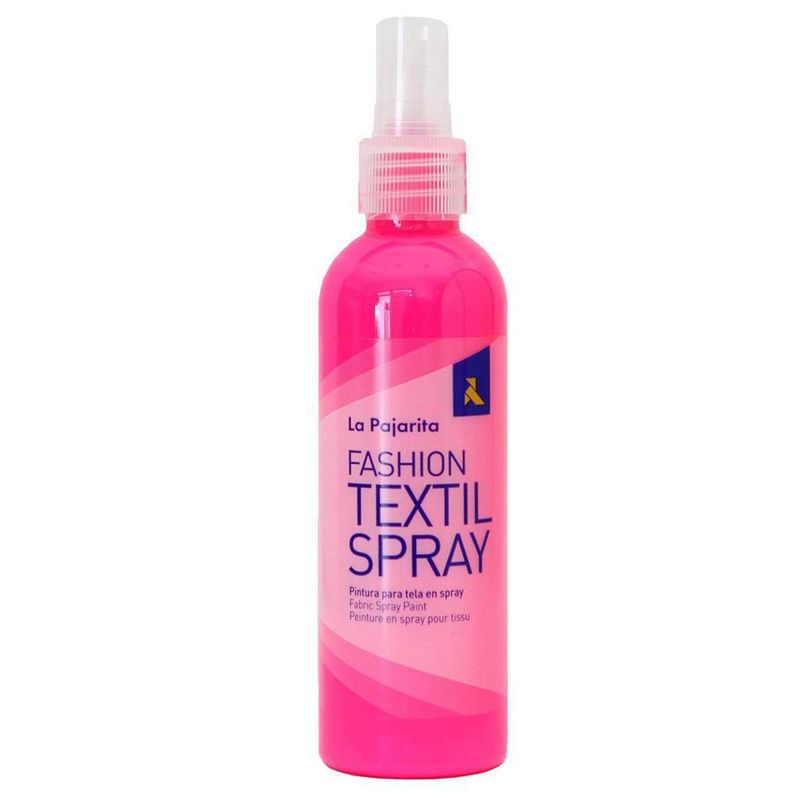 LA PAJARITA - Pintura transparente de tela textil spray fluor pink 100 ml