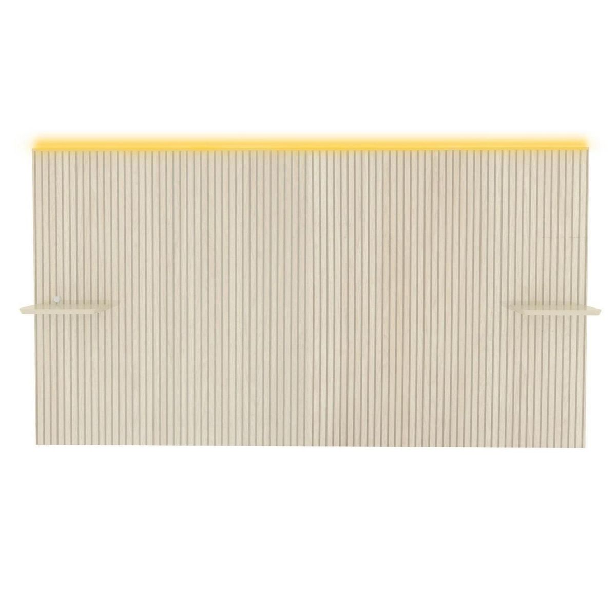 DECOCASA - Respaldo Requinte lamina MDF 1.95 3D led ow+2 repisas laterales