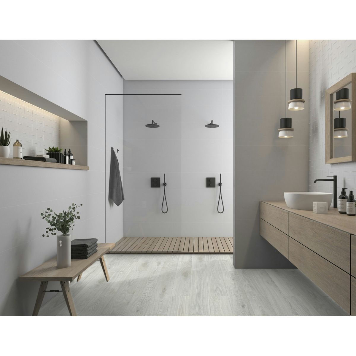 ARGENTA - Porcelanato 20x80 cm Timber Gris 1.44 m2