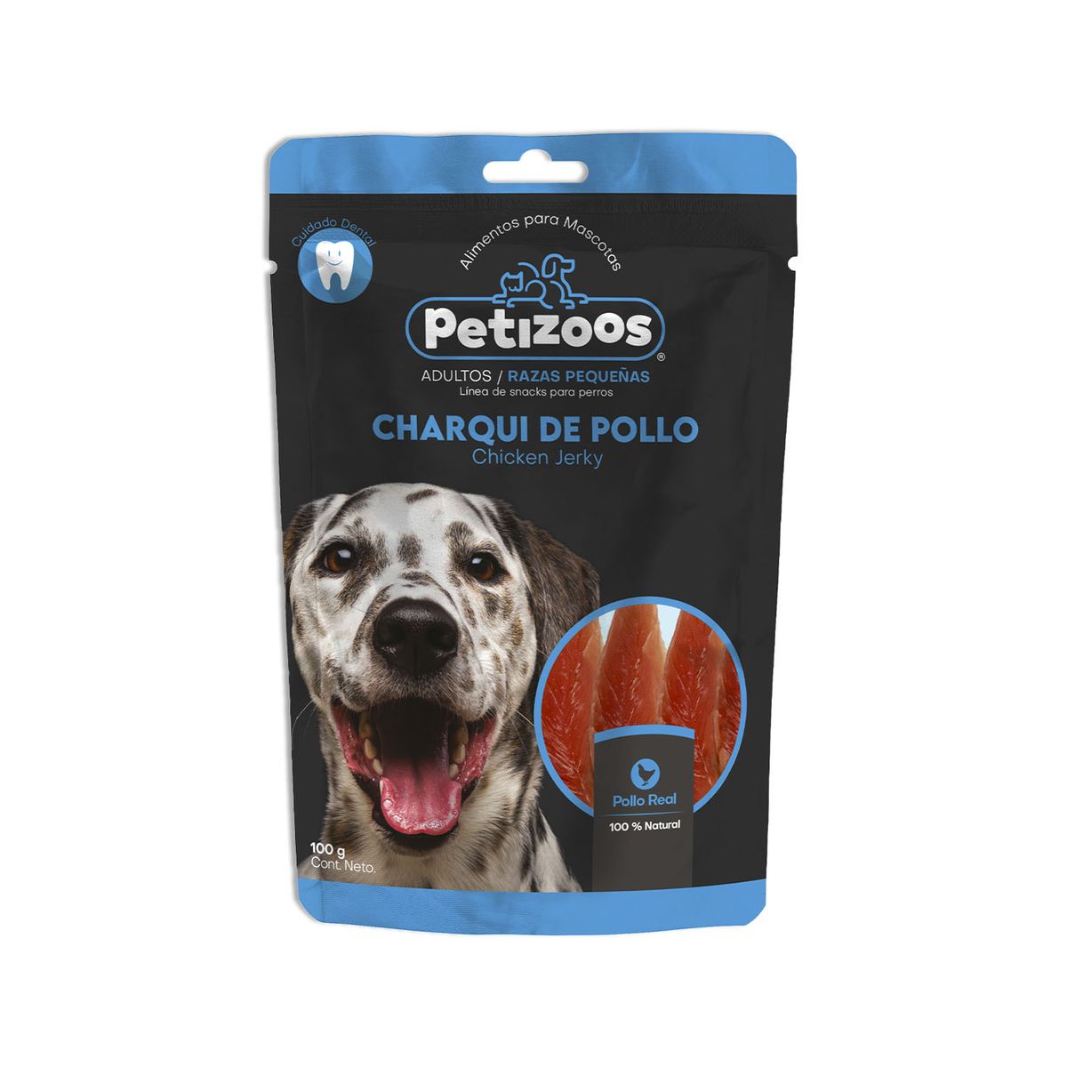 PETIZOOS - Snack para perros charqui de pollo 100 gr