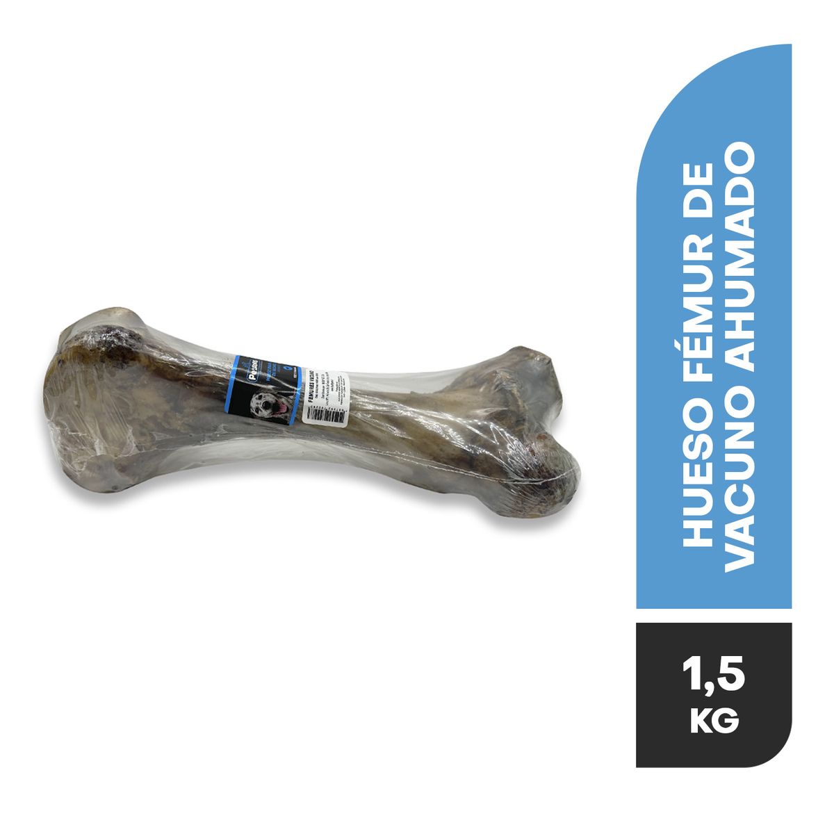 PETIZOOS - Hueso para perro femur de vacuno ahumado 100% natural 1,5 kg