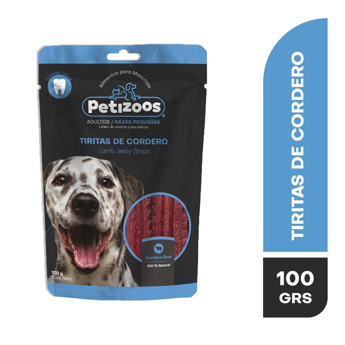 PETIZOOS - Snack para perros tiritas de filetes de cordero 100 gr