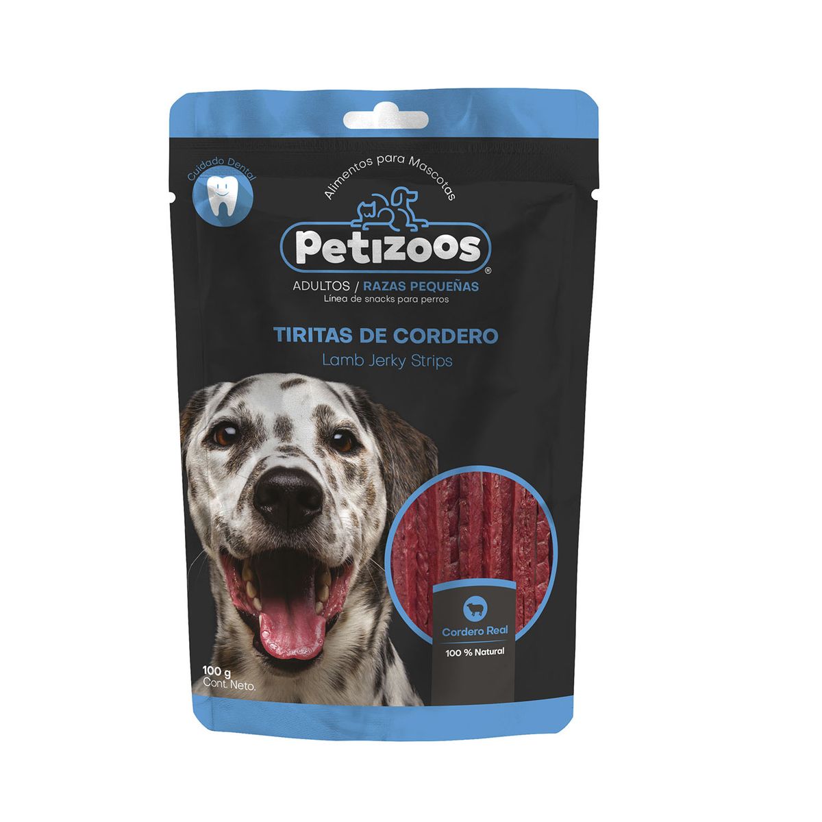 PETIZOOS - Snack para perros tiritas de filetes de cordero 100 gr
