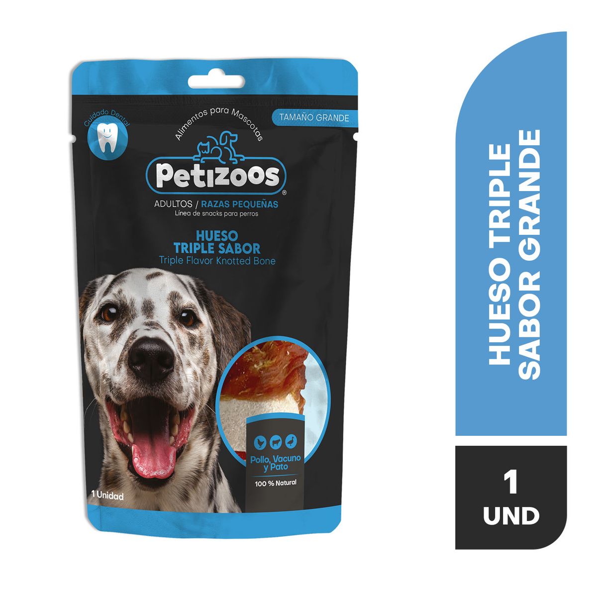 PETIZOOS - Huesos triple sabor para perros tamaño grande 150 gr