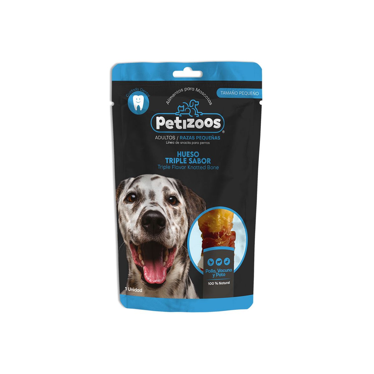 PETIZOOS - Huesos triple sabor para perros tamaño pequeño 45 gr