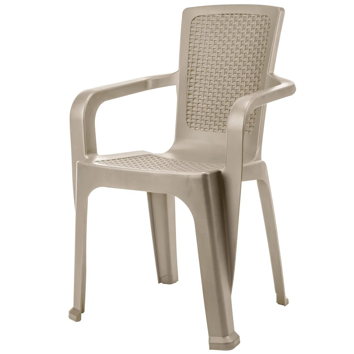 JUST HOME COLLECTION - Silla de terraza con brazo taupe