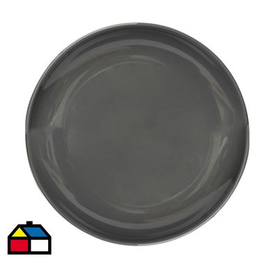 Plato comida 28 cm gris