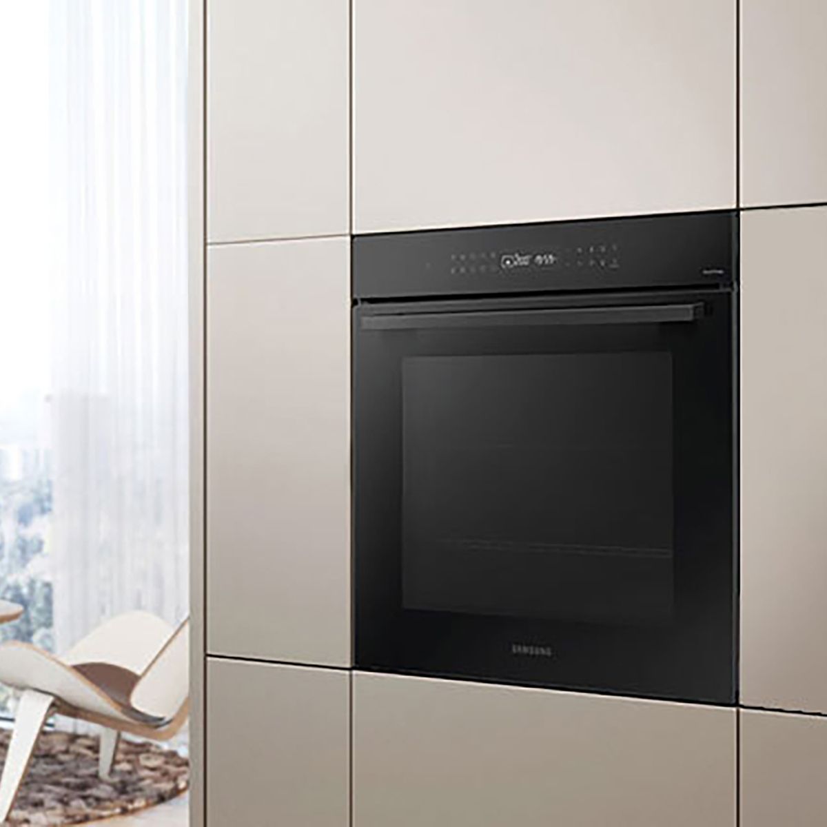 SAMSUNG - Horno Eléctrico Empotrado 76 Litros Blanco NV7B4020ZAK/ZS