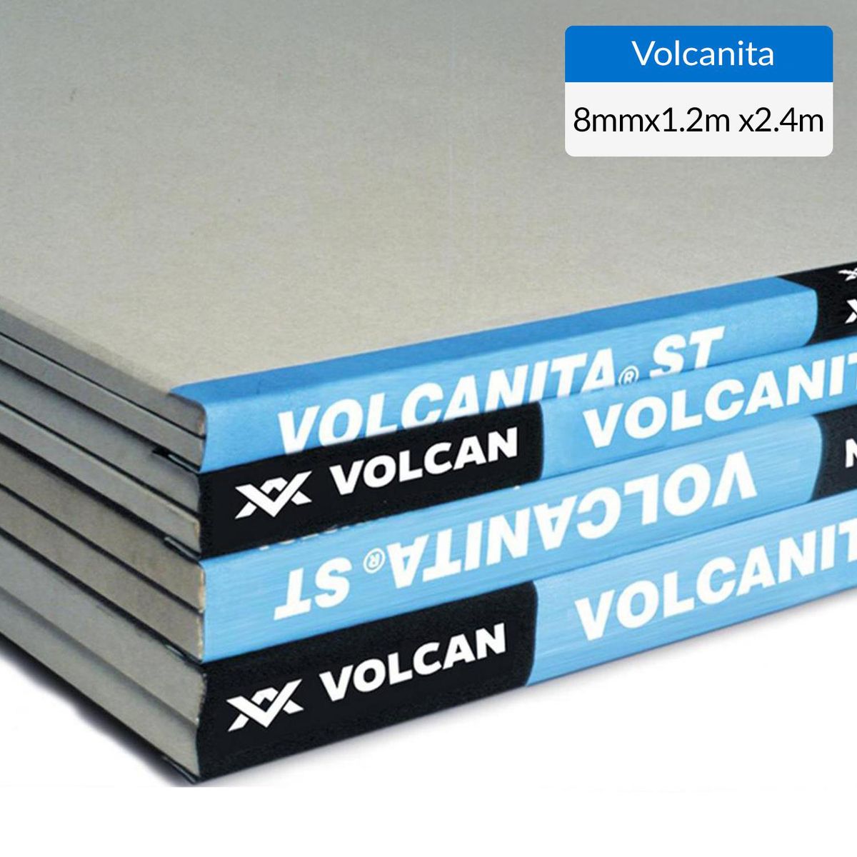 VOLCANITA - Yeso Cartón Borde Biselado 8 mm 120x240 cm Blanco