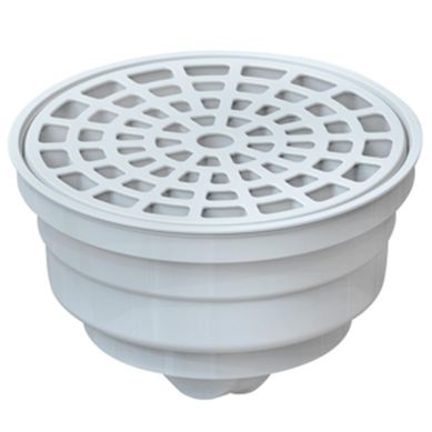 Coladera universal para patio con check anti olores flujo 250 lt/min