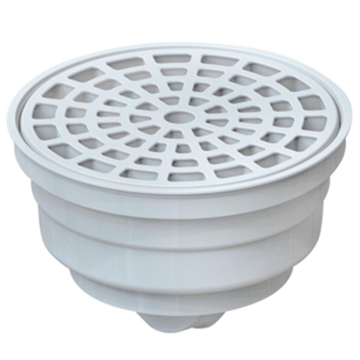 FLEXIMATIC - Desague/Pileta blanca para Aguas lluvias c/salida 110 mm PVC