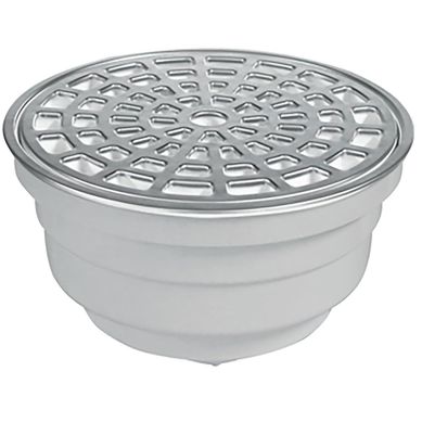 Coladera para patio cubierta acero inox anti olores flujo 250 lt/min